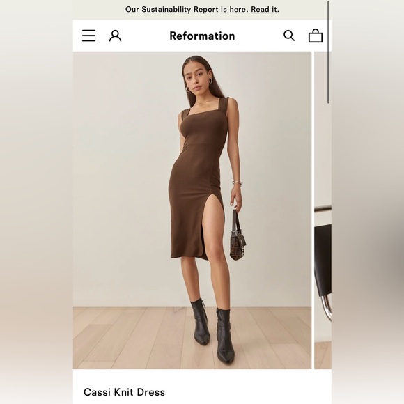 cassi knit dress reformation petite Reformation Cassi Dress - Dusk
